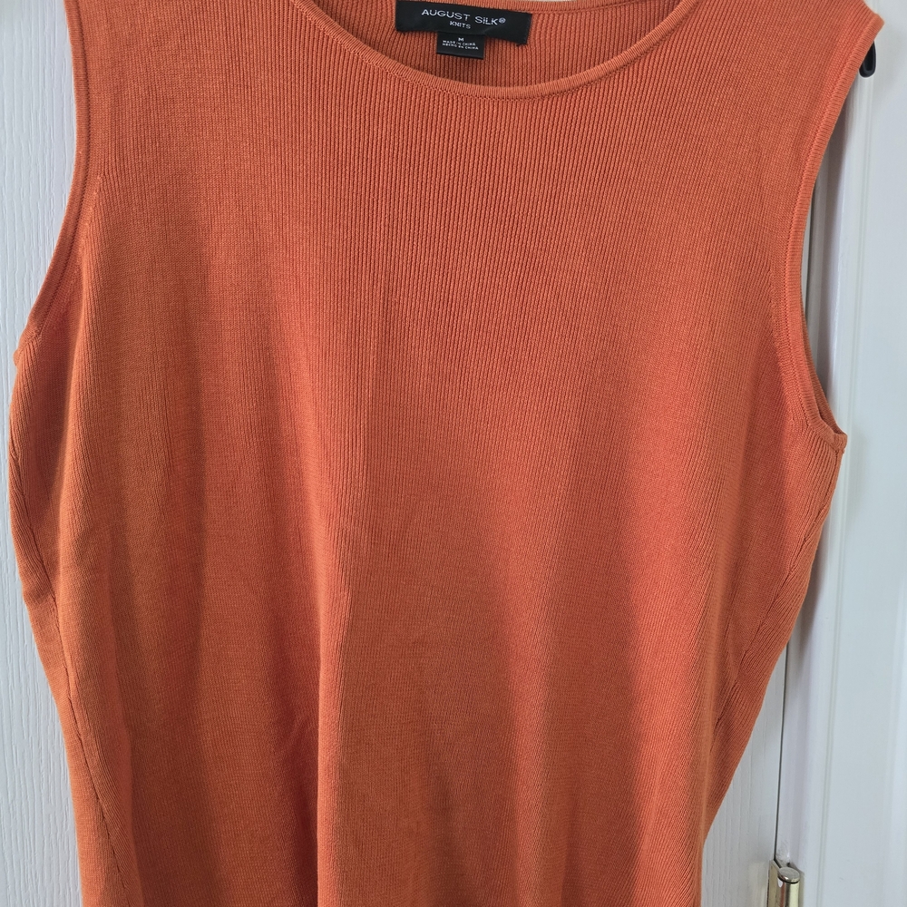 August Silk Women's Orange Sleeveless Top‎